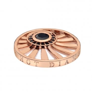 Art Deco Dawn Rose Gold Plated Coin - 25 mm