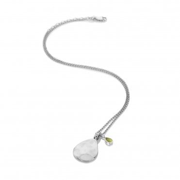 August Birthstone Teardrop Pendant