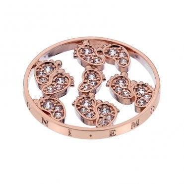 Baby Feet Rose Gold Plated coin - 33mm