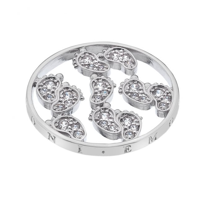 Baby Feet Silver Plated coin - 33mm