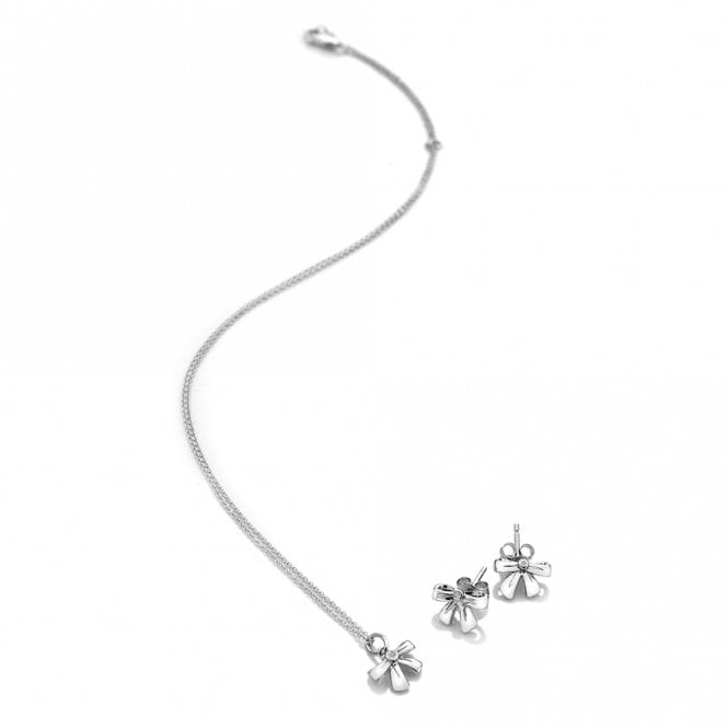 Bow Pendant and Earring Set