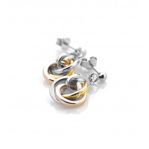 Calm Earrings - Rose and Yellow Gold Accents