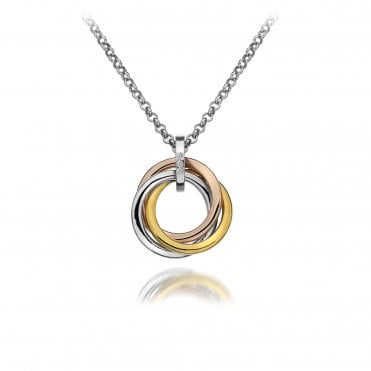 Calm Pendant - Rose and Yellow Gold Plated Accents