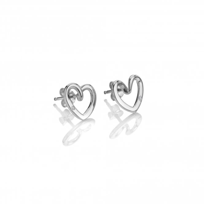 Classic Silver Heart Earrings