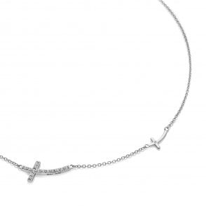 Curved Cross Necklace