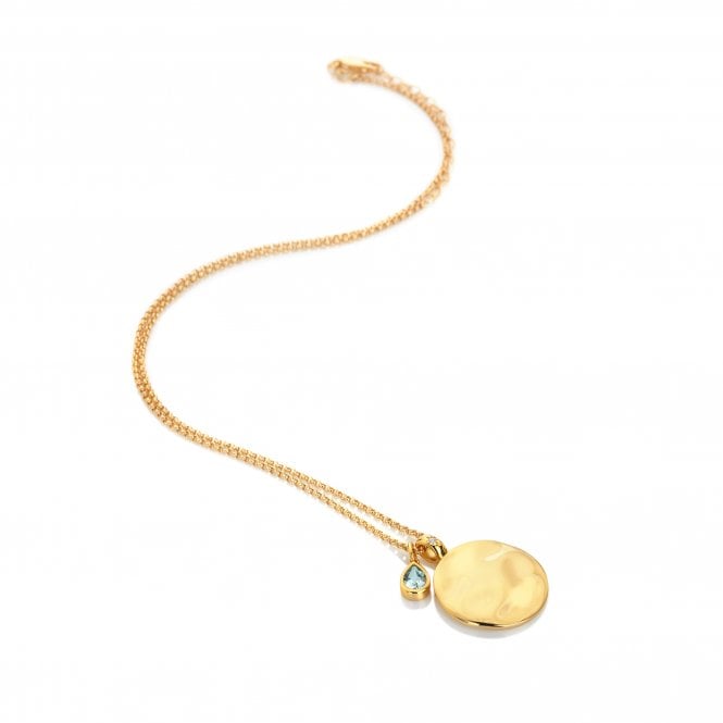 December Birthstone Circle Pendant