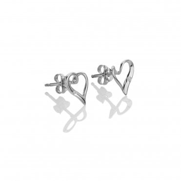 Delicate Pointed Twist Heart Earrings