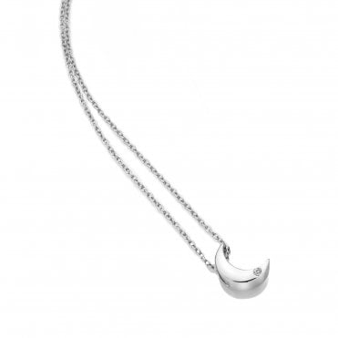 Diamond Amulet Crescent Pendant