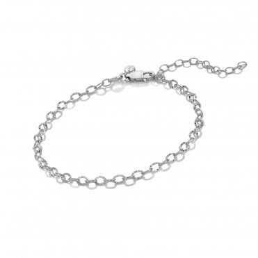 Diamond Cut Oval Bracelet