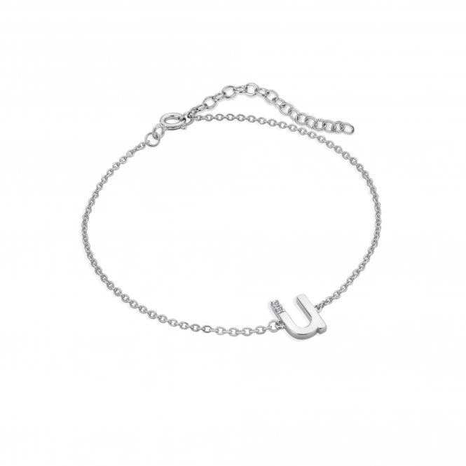 Diamond Letter U Bracelet