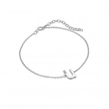 Diamond Letter U Bracelet