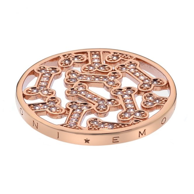 Dog Bone Rose Gold Plated coin - 33mm