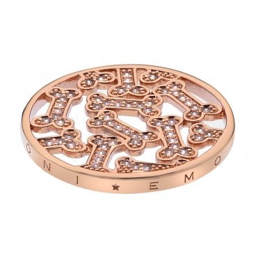 Dog Bone Rose Gold Plated coin - 33mm