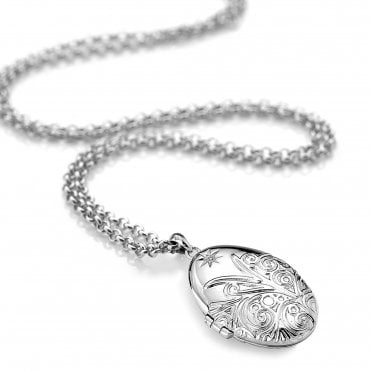 Engraved Oval Locket