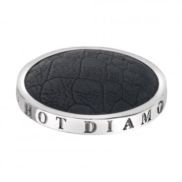 Faux Crocodile Black Coin - 33mm