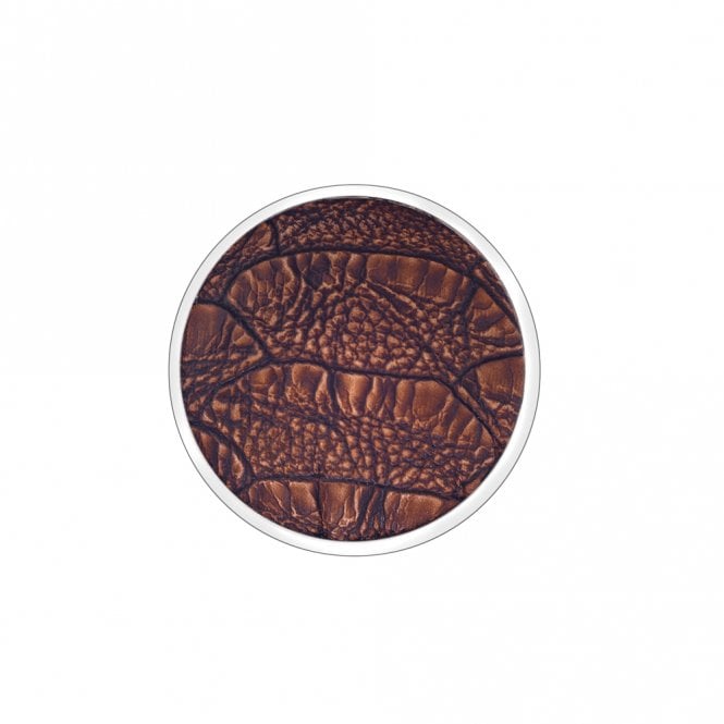 Faux Crocodile Dark Brown Coin - 33mm