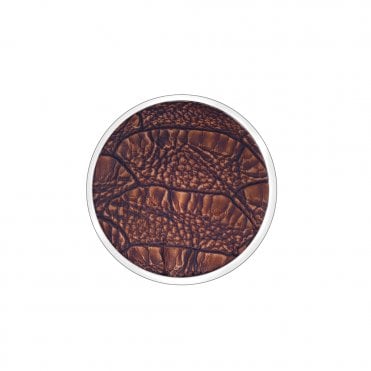 Faux Crocodile Dark Brown Coin - 33mm