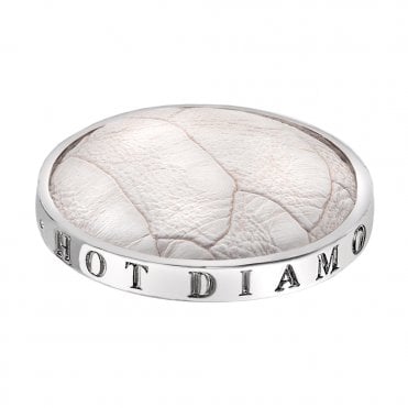 Faux Crocodile White Coin - 33mm