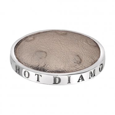 Faux Ostrich Beige Coin - 33mm