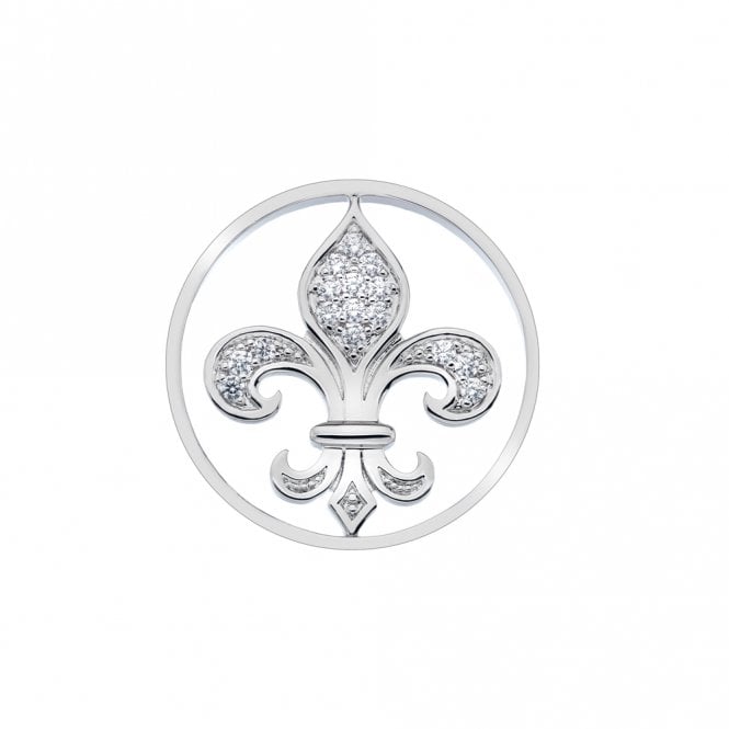 Fleur De Lis Silver Plated Coin 33mm