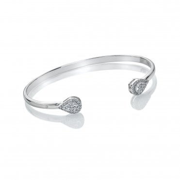 Glimmer White Topaz Bangle