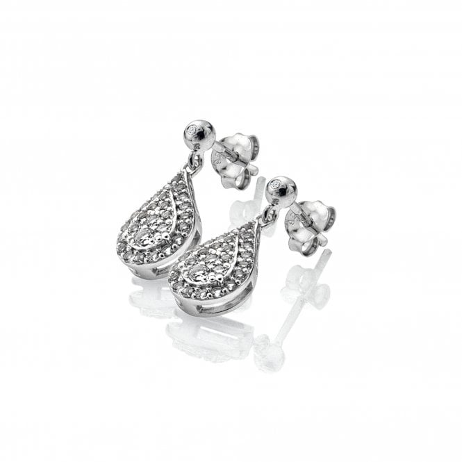 Glimmer White Topaz Earrings