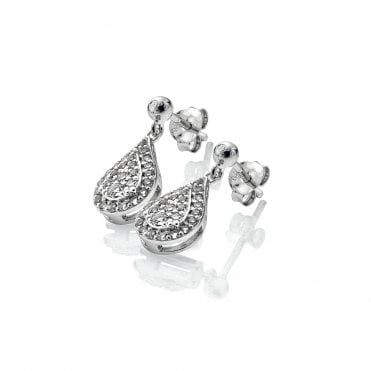 Glimmer White Topaz Earrings