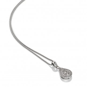 Glimmer White Topaz Pendant