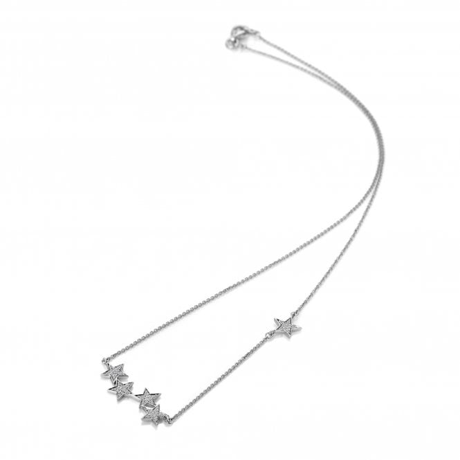 Glint Statement Necklace - 9ct White Gold