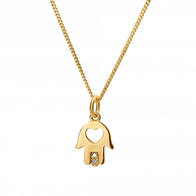 Hamsa Hand Micro Amulet Pendant