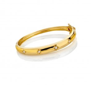 HD X GE White Topaz Set Bangle