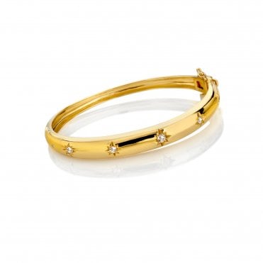 HD X  GE White Topaz Set Bangle