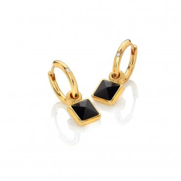 HD X Golden Edit Black Onyx Earrings