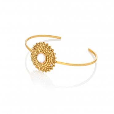 HD X Golden Edit Blossom Mother of Pearl Bangle