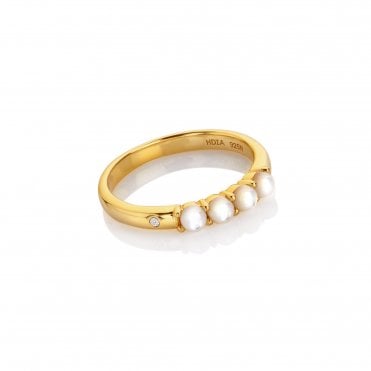HD X Golden Edit Calm Mother of Pearl Ring