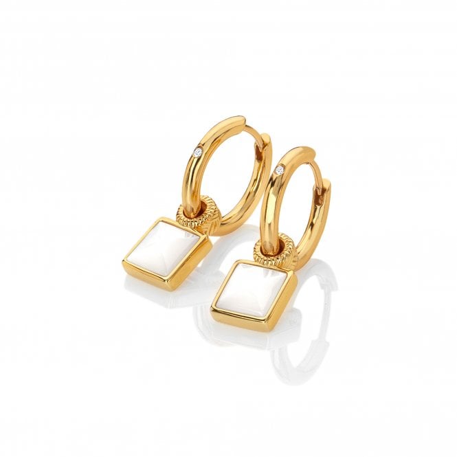  Calm Mother of Pearl Square Earrings