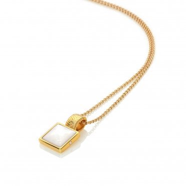 HD X Golden Edit Calm Mother of Pearl Square Pendant