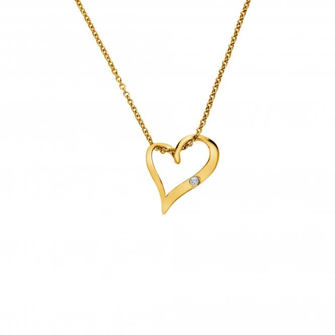  Delicate Pointed Twist Heart Pendant