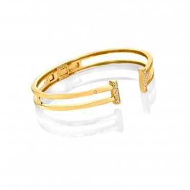 HD X Golden Edit Double T Bar Bangle