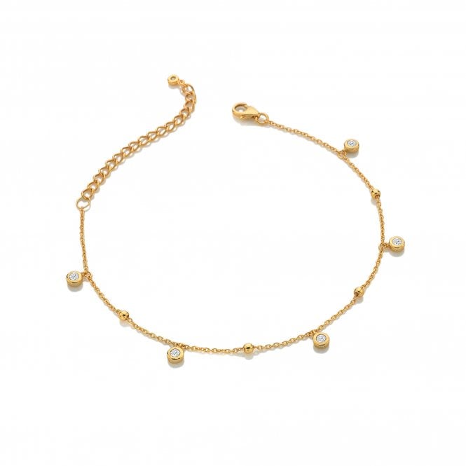 HD X Golden Edit Droplet Bracelet - White Topaz