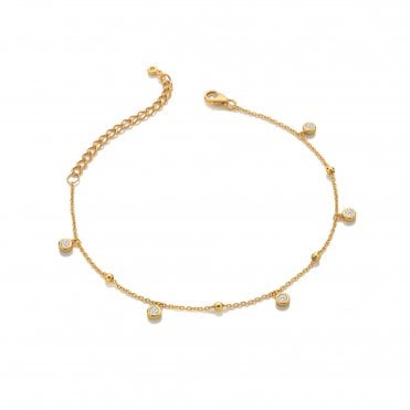 HD X Golden Edit Droplet Bracelet - White Topaz