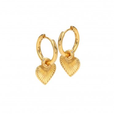 HD X Golden Edit Essence Heart Huggie Earrings