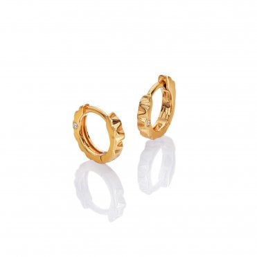 HD X Golden Edit Huggie Earrings