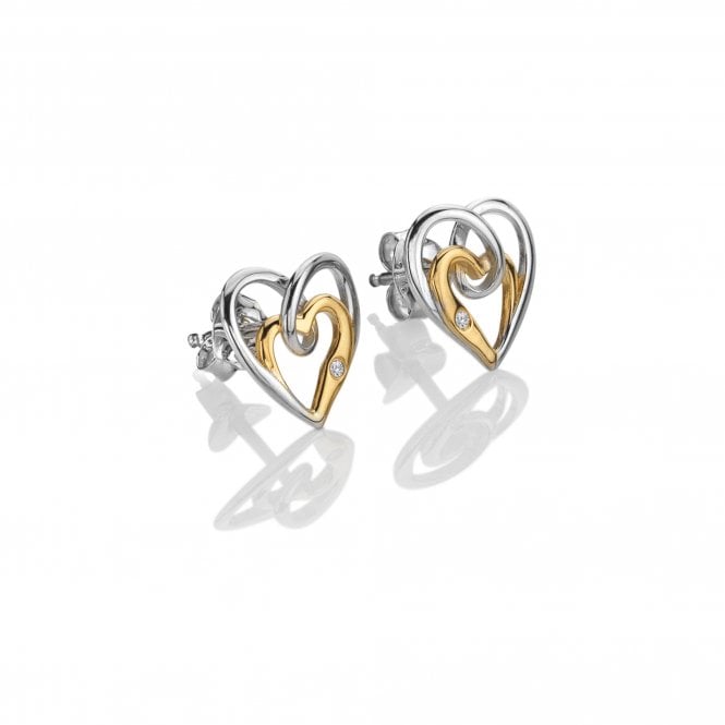 HD X Golden Edit Interwoven Heart Earrings