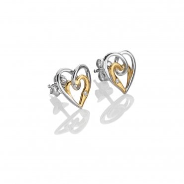 HD X Golden Edit Interwoven Heart Earrings