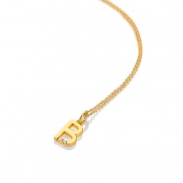 HD X Golden Edit Letter B Pendant