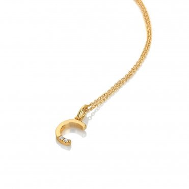 HD X Golden Edit Letter C Pendant