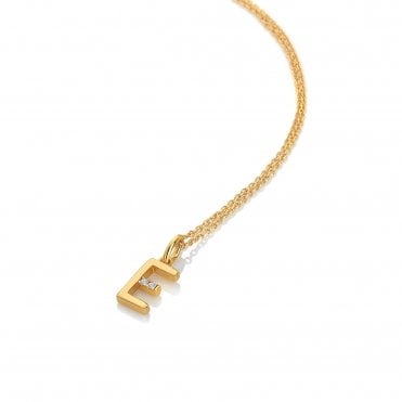 HD X Golden Edit Letter E Pendant