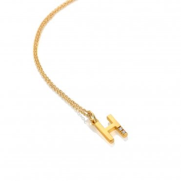 HD X Golden Edit Letter H Pendant