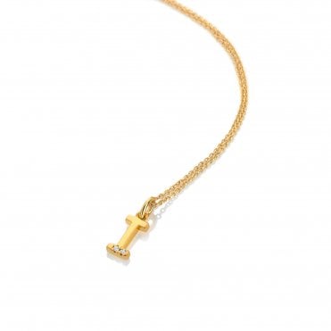 HD X Golden Edit Letter I Pendant